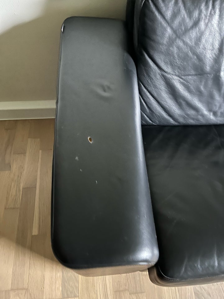 Sofa, læder, 3 pers.