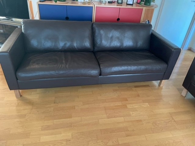 Sofa, læder, 3 pers.