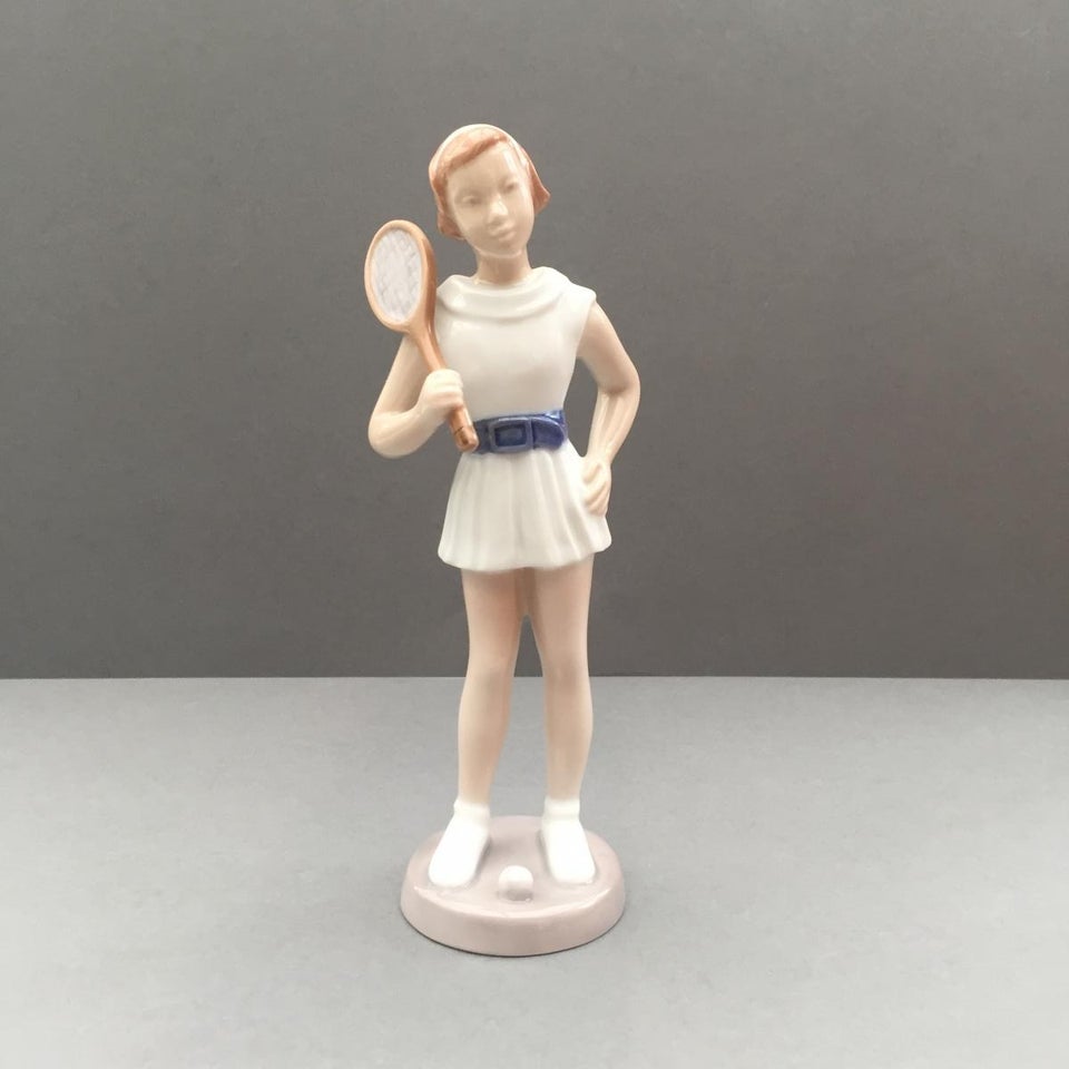 Porcelænsfigur af tennisspiller,