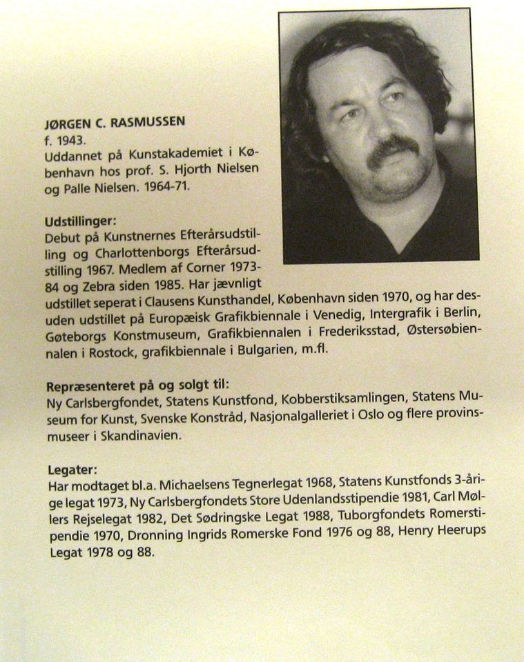 Litografi - indrammet Jørgen C