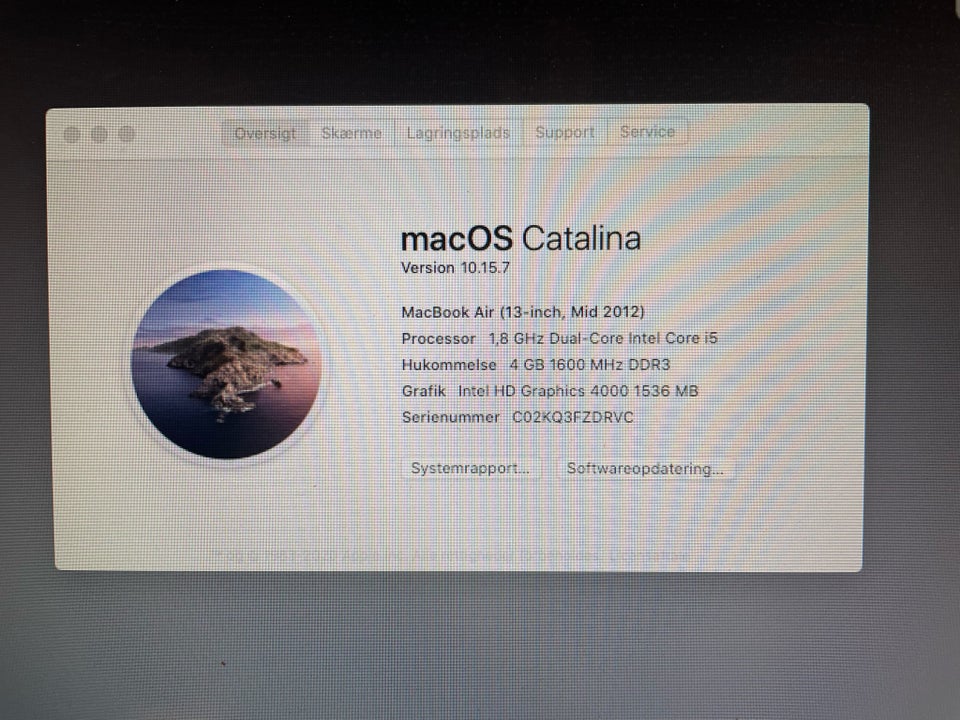 MacBook Air, 13 Inc, mid 2012