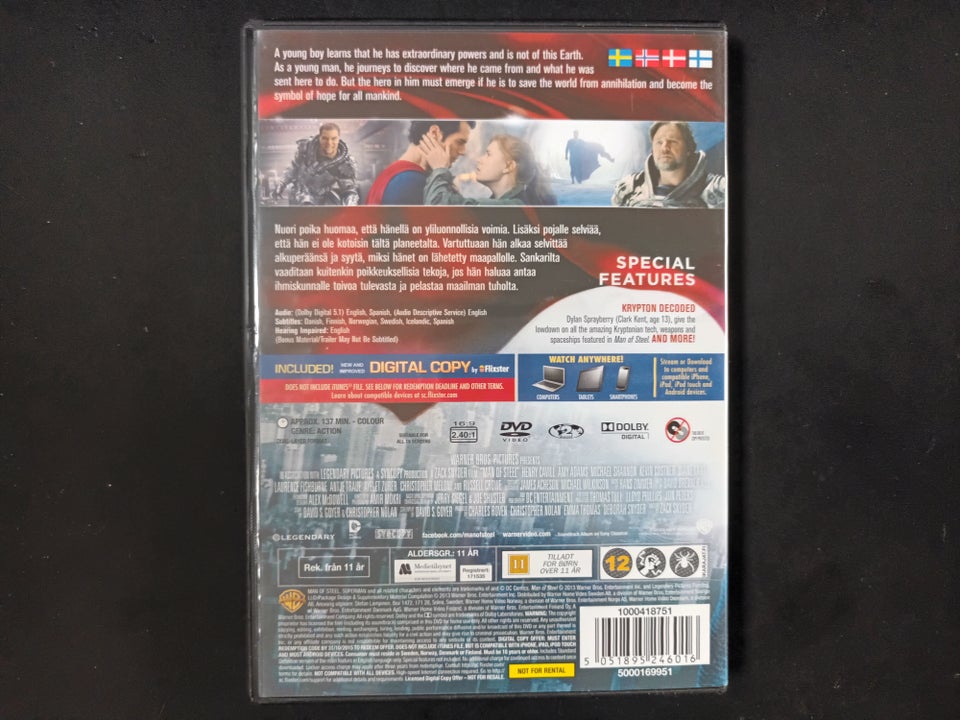 Man of Steel Superman, DVD, science