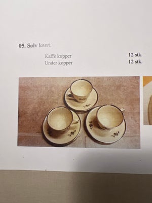 Porcelæn Kaffe Kopper og under