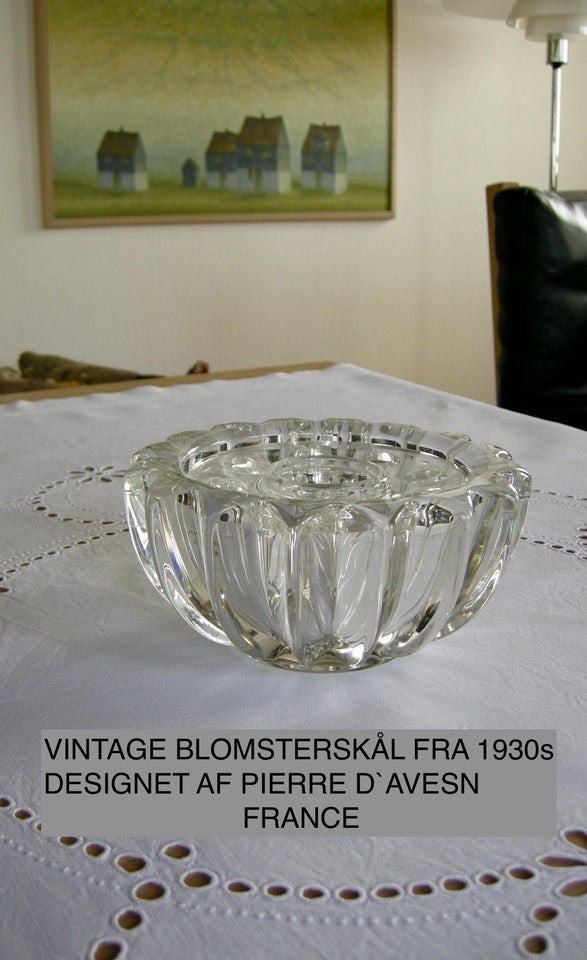 Glas Vintage krystalskål 1930s