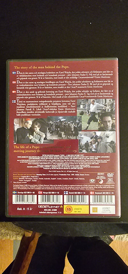 Karol the man who became pope, DVD,