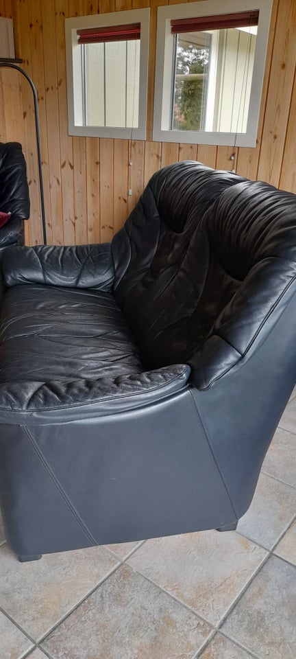 Sofa, læder, 2 pers.