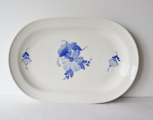 Porcelæn fad blå blomst