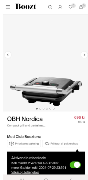 Panini maker  grill OBH Nordica