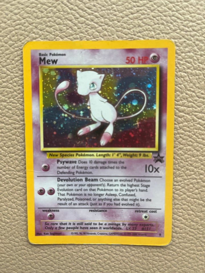 Samlekort, 3 Pokemon kort, Mewtwo