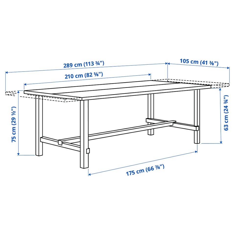 6-8 Seater White timber ext