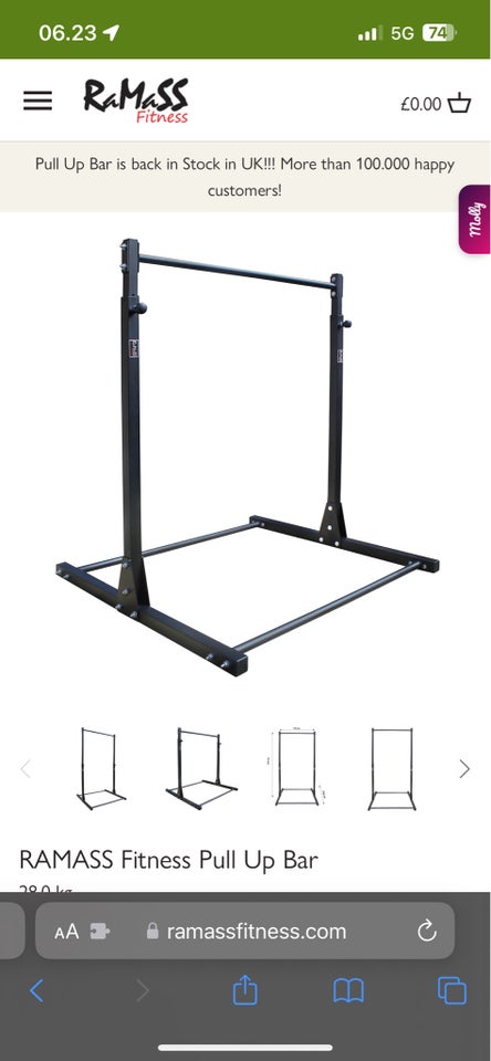 Andet, Ramass Fitness pull up bar,