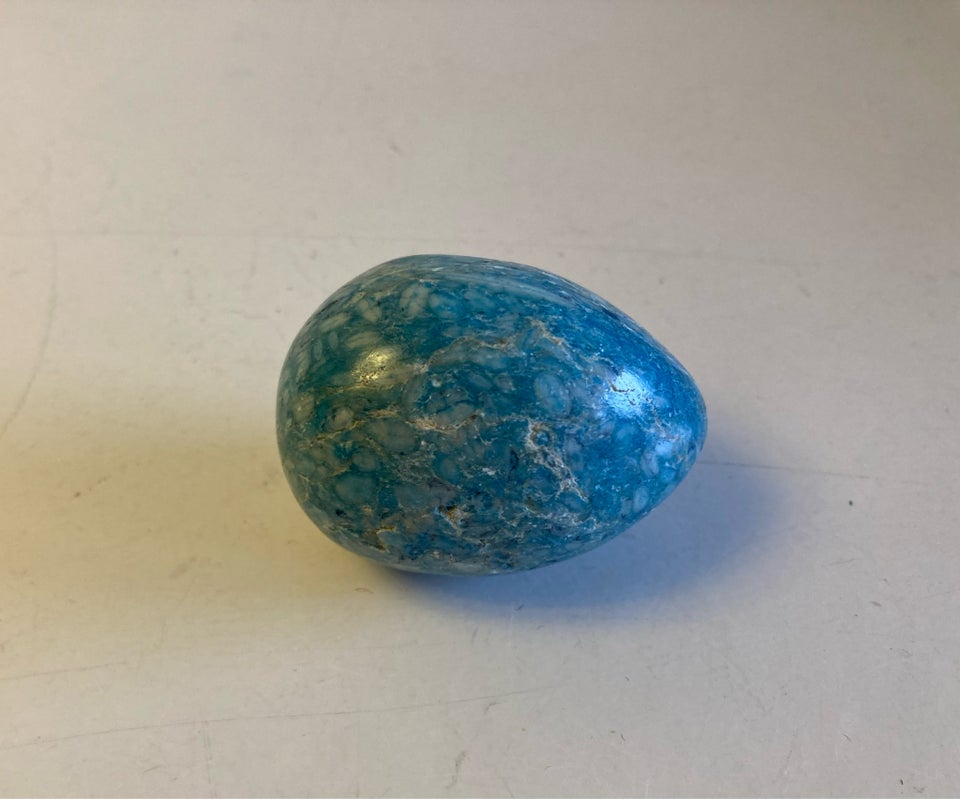 Kunstæg Påskeæg æg i sten i blå