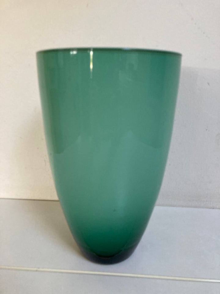 Grønturkis glasvase / lys grøn vase