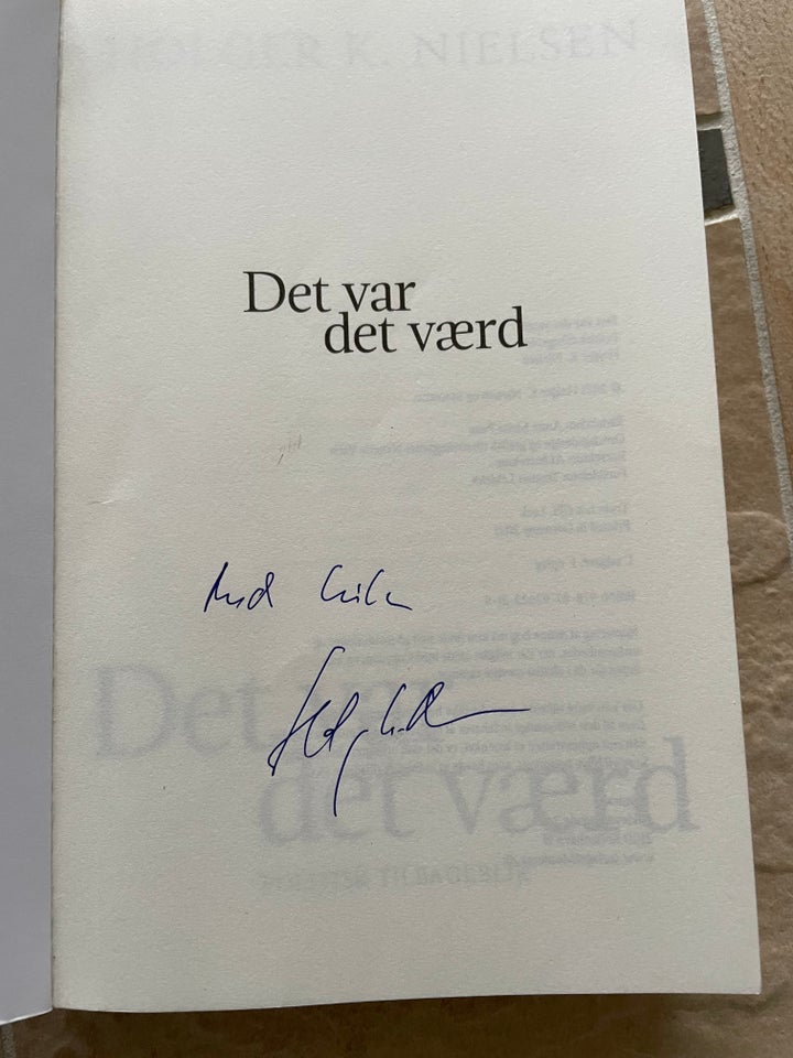 Det var det værd, Holger K. Nielsen,