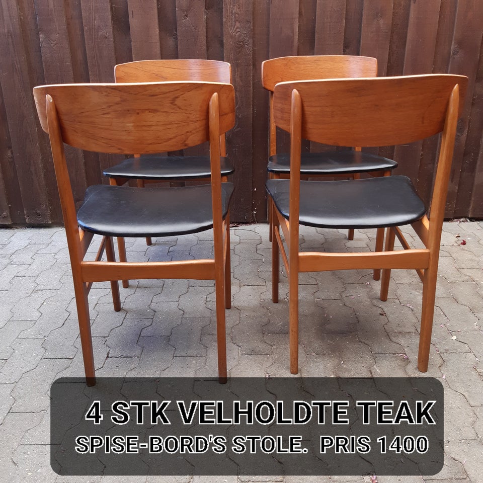 Spisebord m/stole, Teak-træ ,