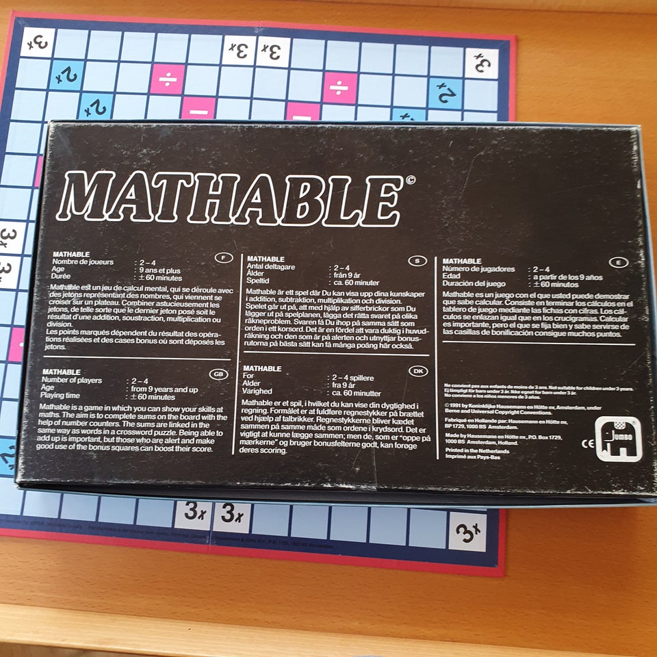 Mathable (1991), brætspil