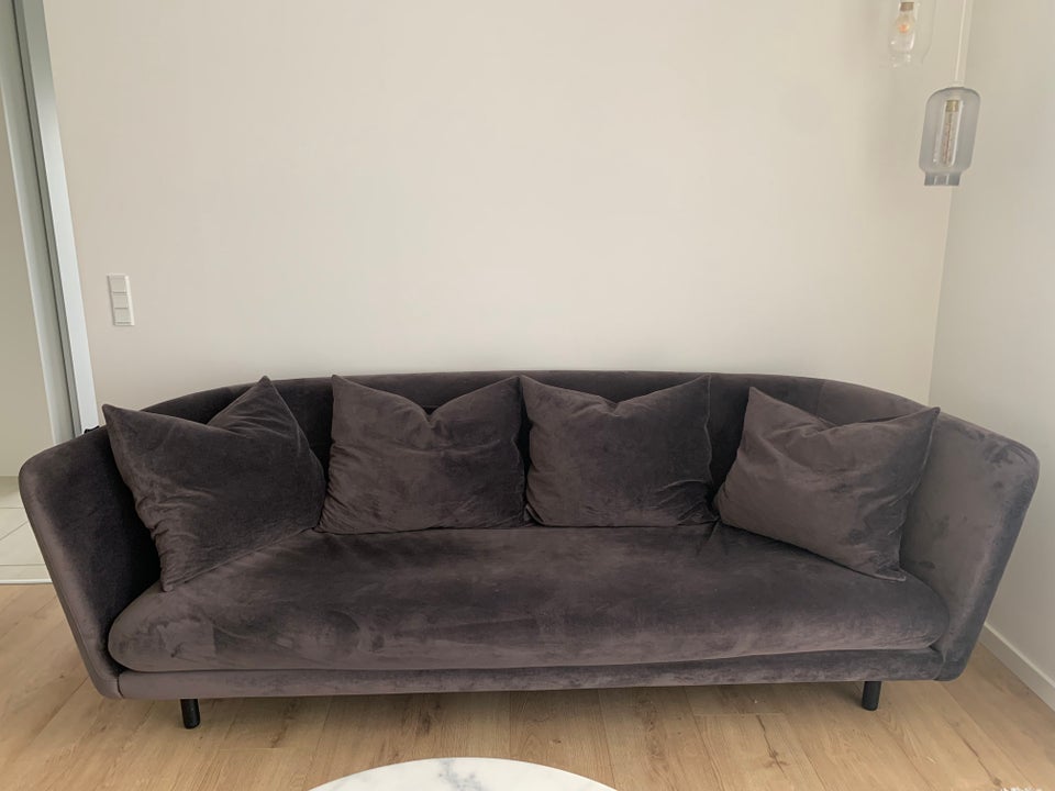 Sofa, velour, 3 pers.