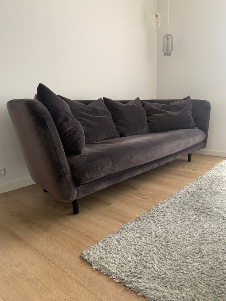 Sofa, velour, 3 pers.