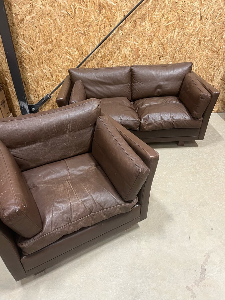 Sofa, læder, 2 pers.