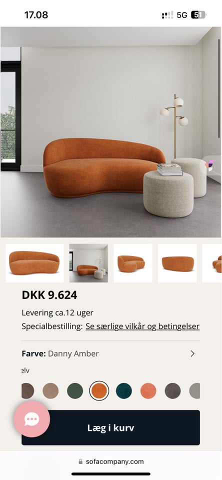 Sofa stof 2 pers