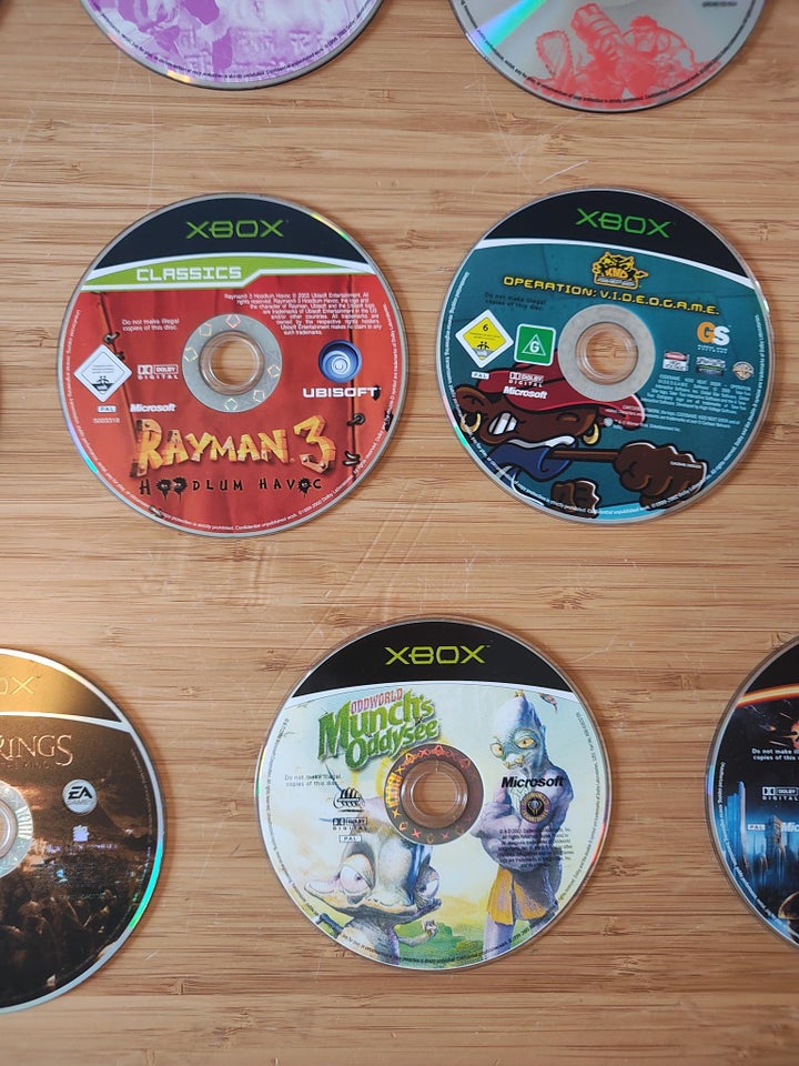 XBOX OG spil uden cover -