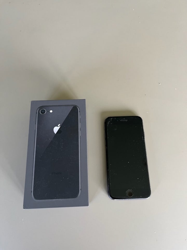 iPhone 8, 256 GB, sort