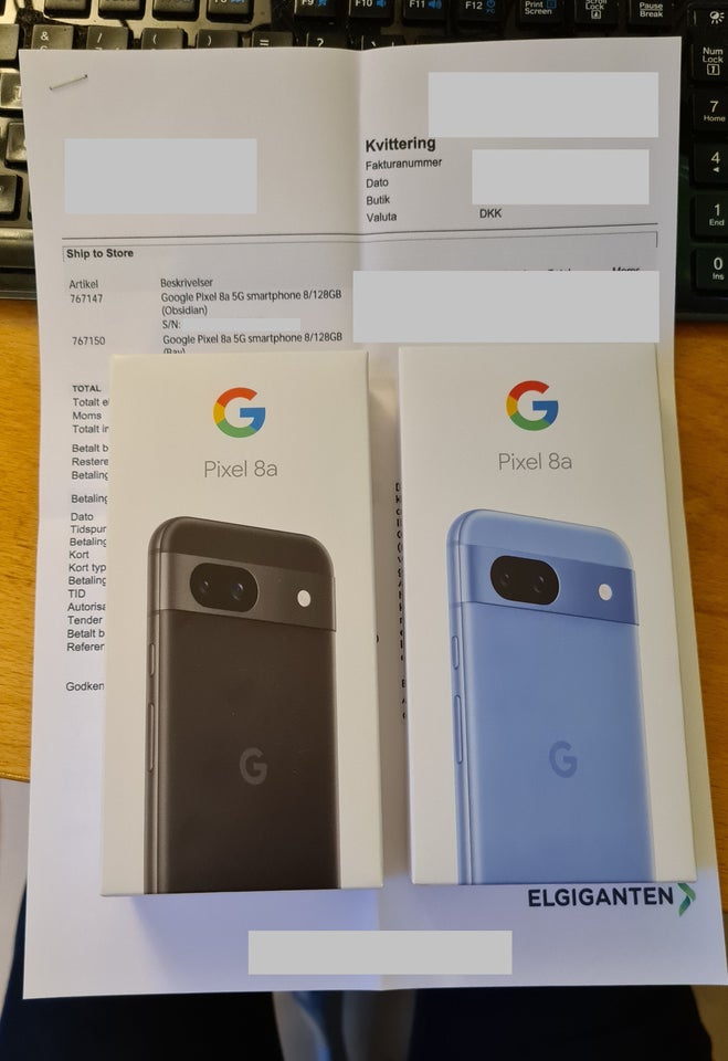 Google Pixel 8a - helt nye og