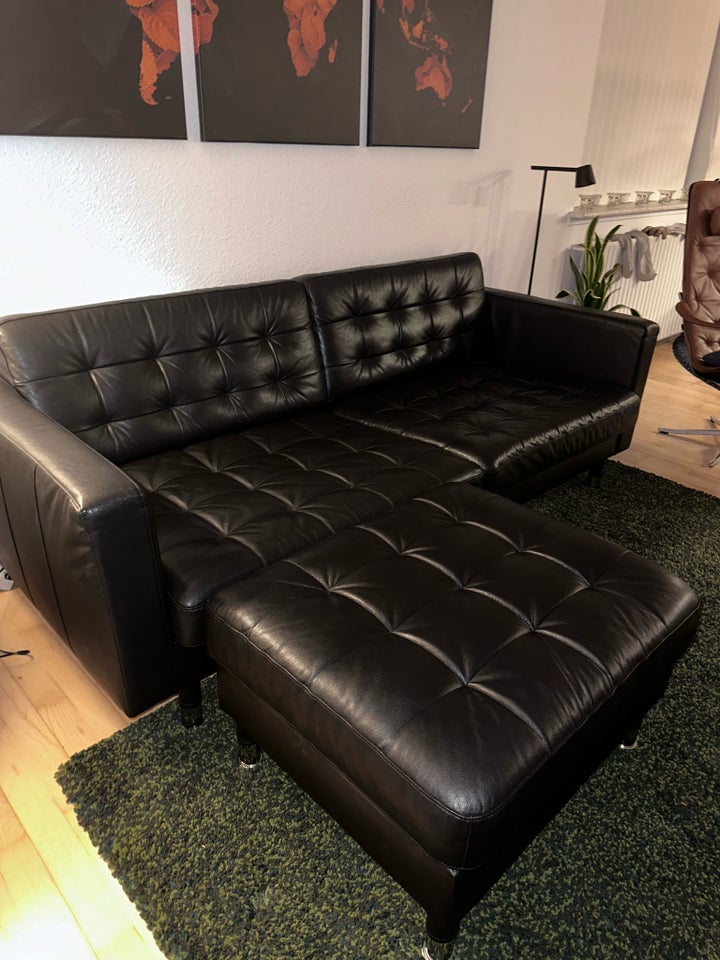 Sofa, læderlook, Landskrona