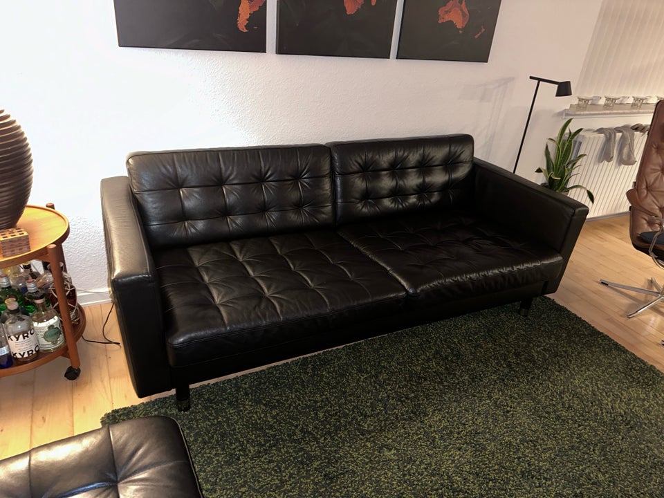 Sofa, læderlook, Landskrona