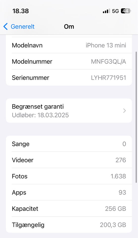 iPhone 13 Mini, 256 GB, grøn