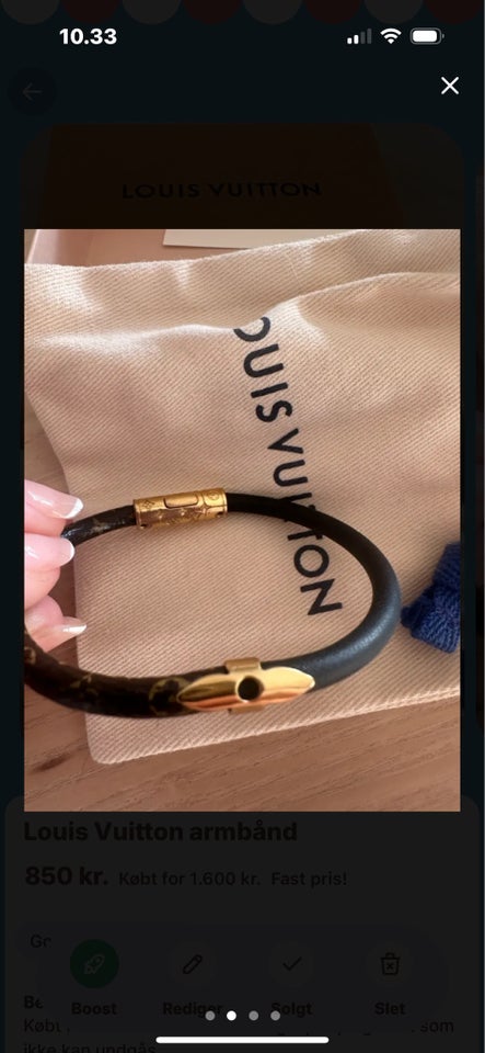 Armbånd, forgyldt, Louis Vuitton