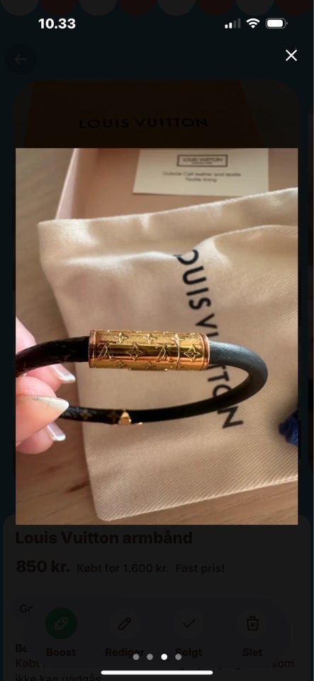 Armbånd, forgyldt, Louis Vuitton