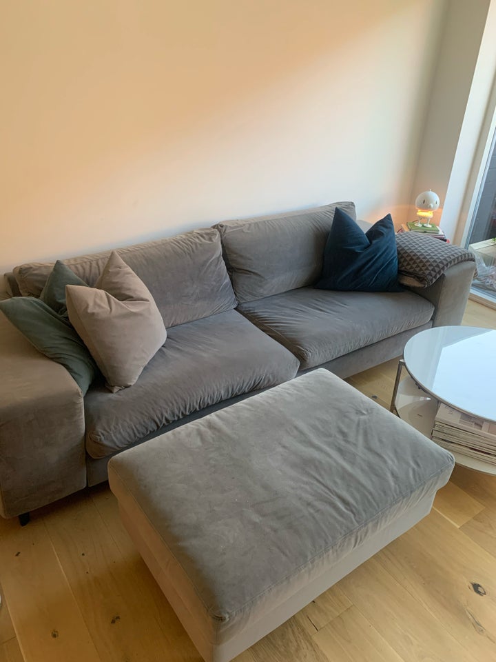 Sofa, velour, 3 pers.