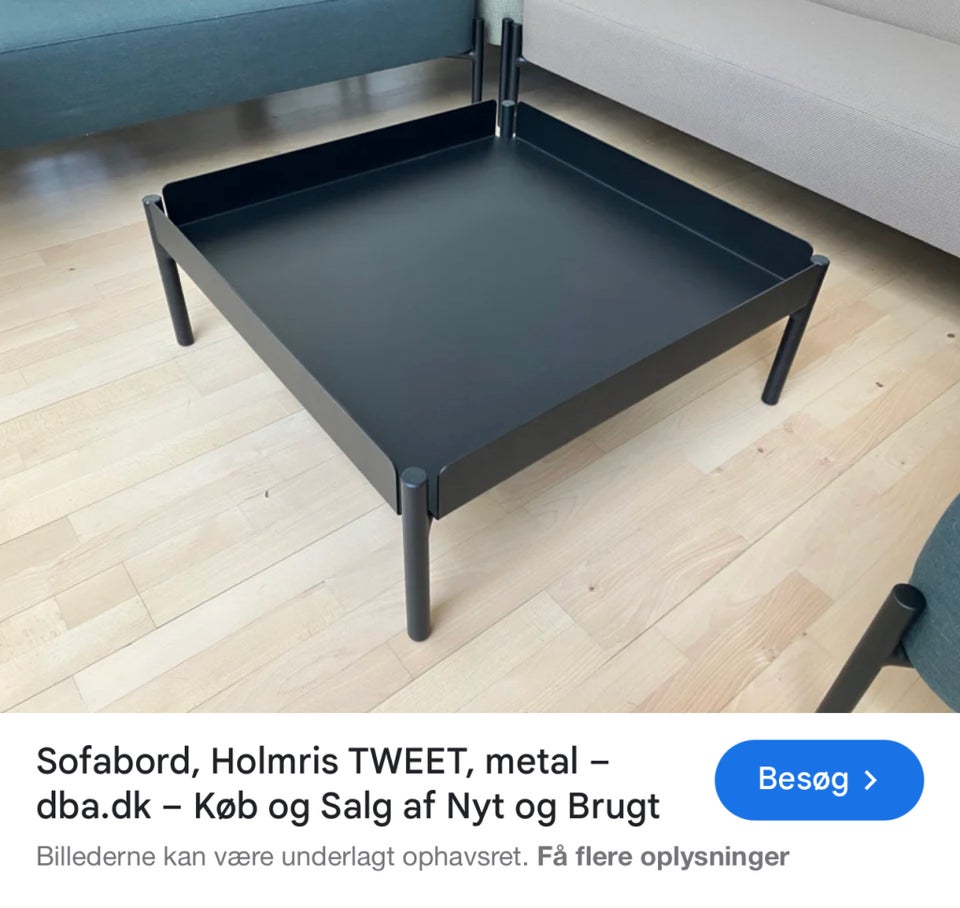 Sofabord, Holmris TWEET, metal