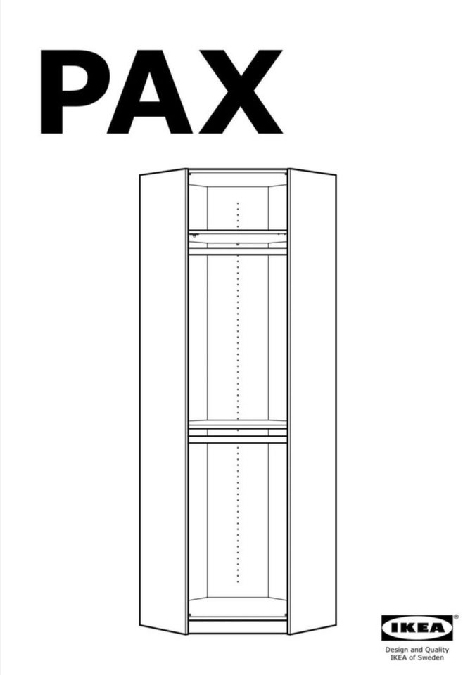 Hjørneskab, Pax IKEA, b: 73 d: 73 h: