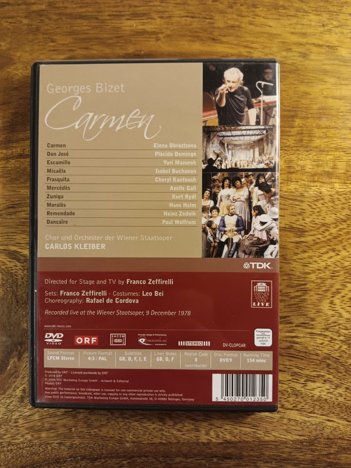 Bizet: Carmen, DVD, andet