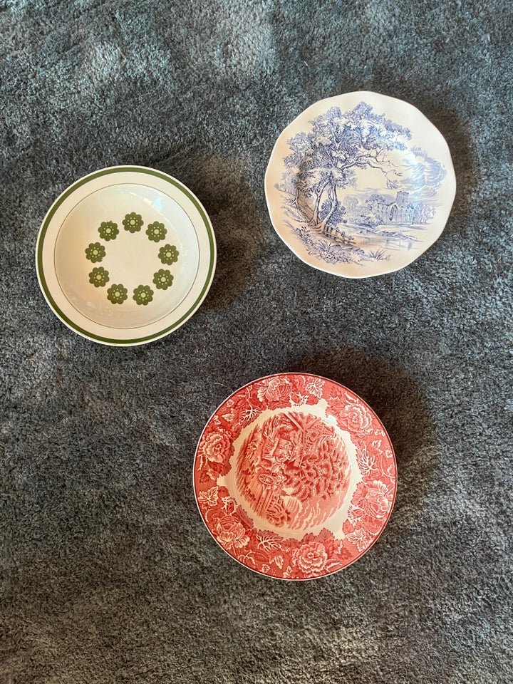 Porcelæn, 3 x tallerkener