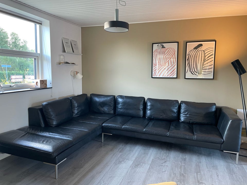 Sofa, læder, 6 pers.