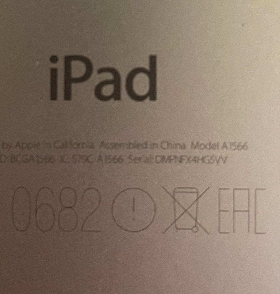 iPad Air 2, 16 GB, hvid