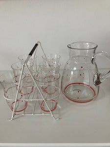 Glas Kande med glas i holder