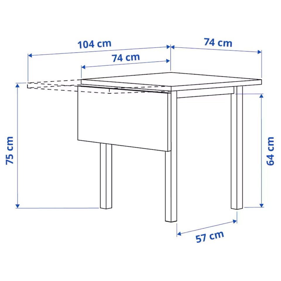 Spisebord, IKEA, b: 74 l: 74