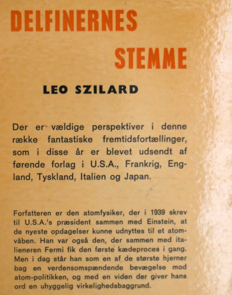 Delfinernes Stemme Leo Szilard