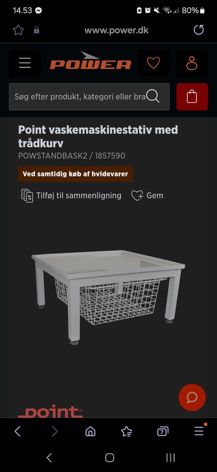 Andet mærke vaskemaskine,