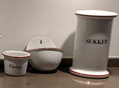 Porcelæn, Krukke, saltkar og mini