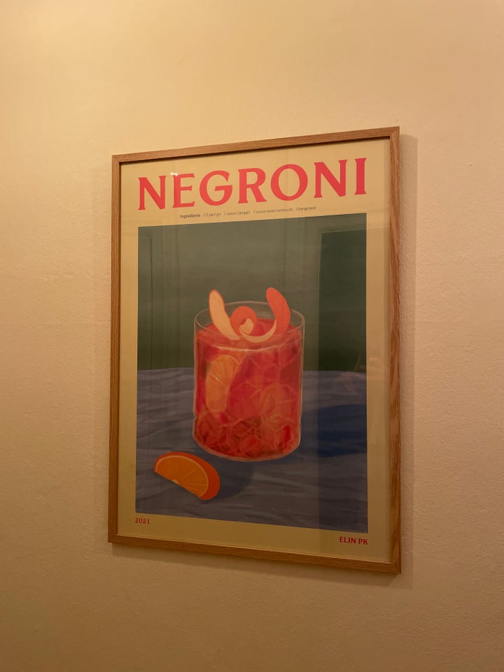 Plakat tegning negroni, Elin pk,