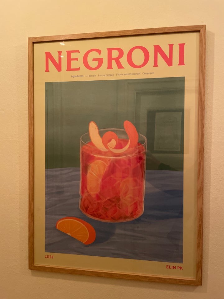 Plakat tegning negroni, Elin pk,