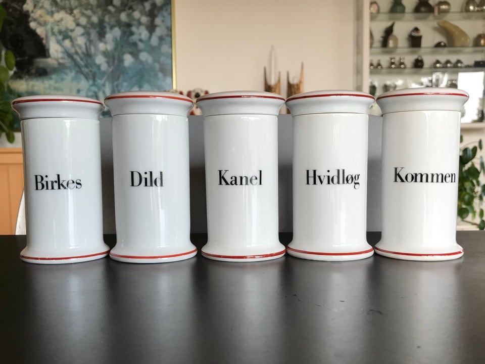 Porcelæn, 19 stk krydderikrukke /