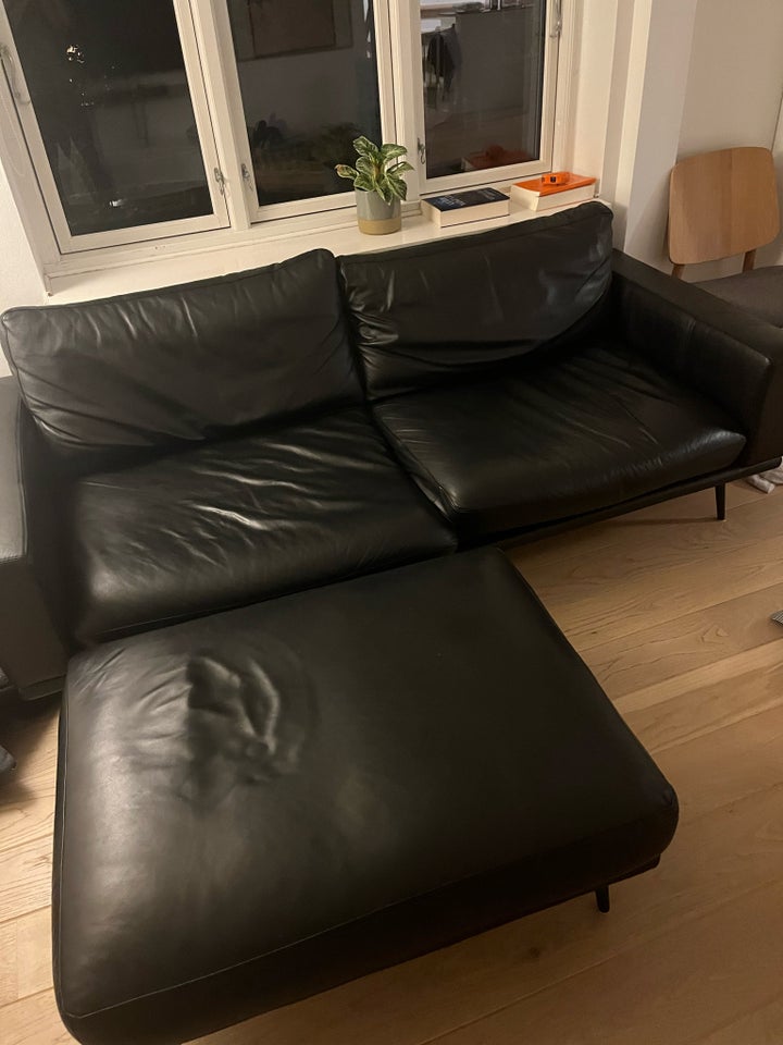 Sofa, læder, 2 pers.