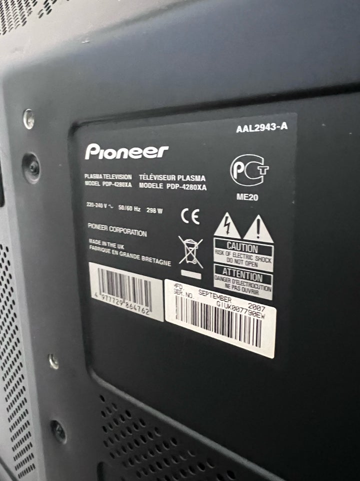 Plasma, Pioneer, PDP-4280xa