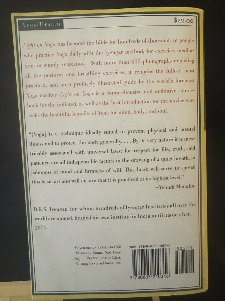 Light on Yoga , B.K.S. Iyengar,